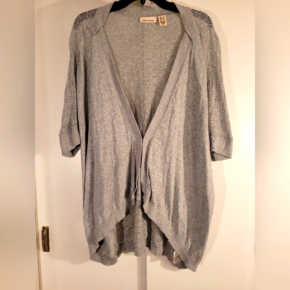 DKNY Oversized Lightweight 3/4 Sleeve Sweater